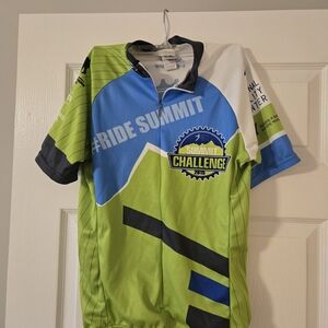 Green and Blue Summit Challenge Cycling Jersey